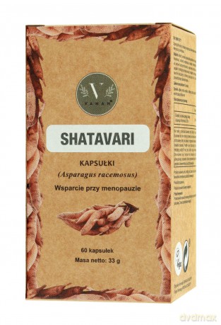VANAN Shatavari Suplement diety wspomagający układ rozrodczy i hormonalny Kapsułki 60 szt.