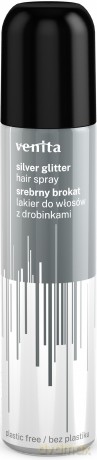 VENITA Glitter Hair Spray Lakier do włosów z drobinkami - srebrny brokat 75 ml