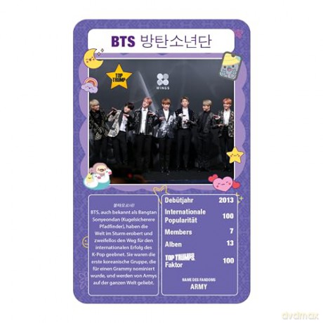 K-Pop Card Game Top Trumps German Version