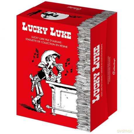 Lucky Luke: Lucky Luke and Rantanplan Stack of Comics Collector Figure