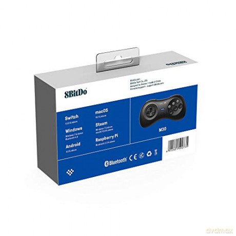 8BitDo - M30 Bluetooth Gamepad Black (Switch/Windows/Android/MacOS/Steam)