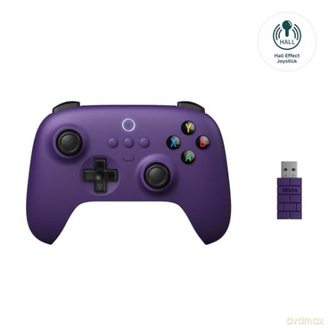 8BitDo - Ultimate 2.4G Wireless Controller with Dock and Hall Effect Joysticks - Purple