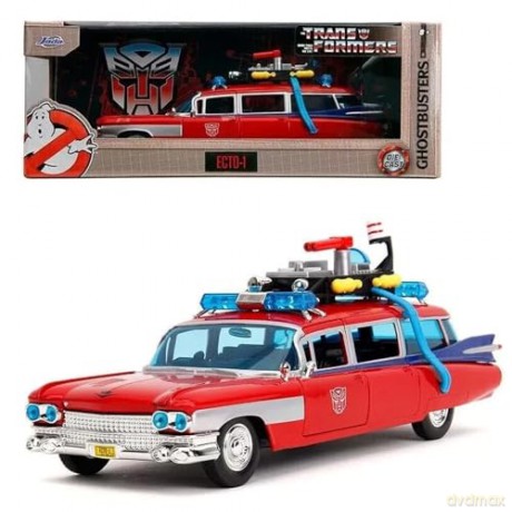Jada - Transformers X Ghostbusters Ecto-1 W/Prime Graphics Die-Cast 1:32