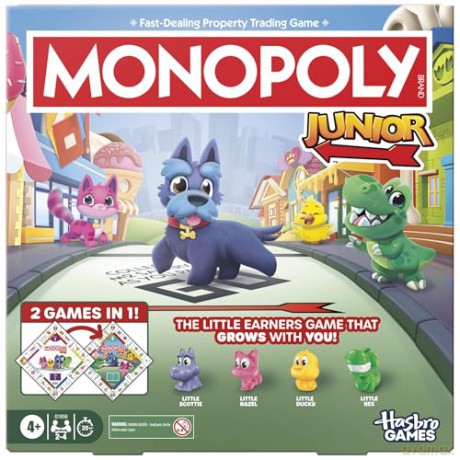 Monopoly Junior 2 In 1 Refresh/ Boardgame [GRA PLANSZOWA]
