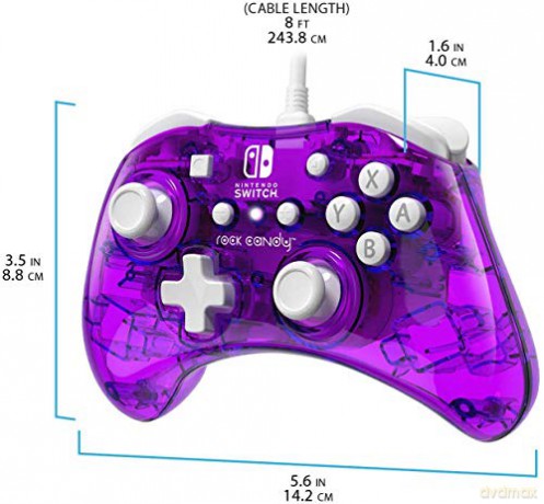 PDP Rock Candy Wired Mini Controller (Cosmoberry)