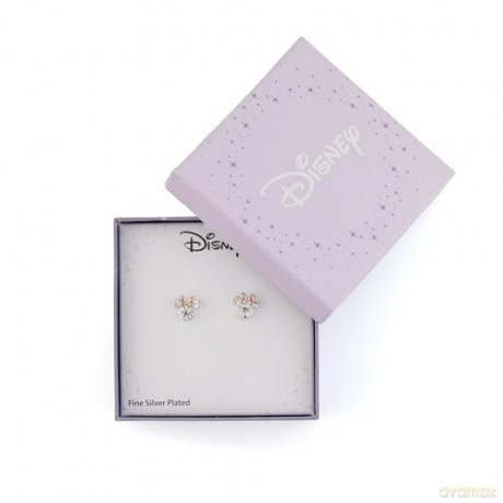 Peers Hardy - Brass Tt Slv Plt Crystal Minnie Pink Bow Stud Earring