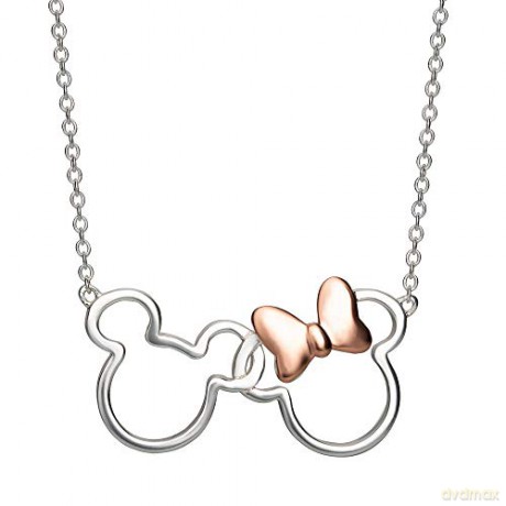 PH - Disney Minnie And Mickey Silver Plated Necklace