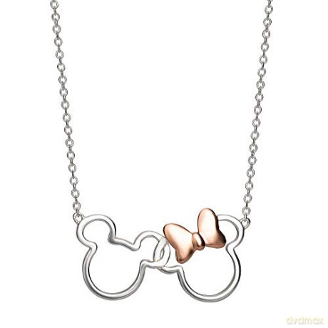 PH - Disney Minnie And Mickey Silver Plated Necklace
