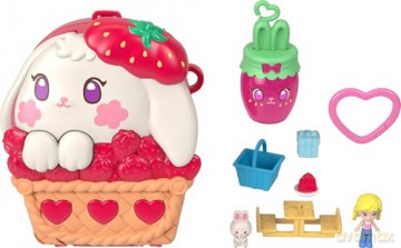 Polly Pocket - Core Compact: Strawberry Bunny Basket