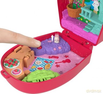 Polly Pocket - Core Compact: Strawberry Bunny Basket