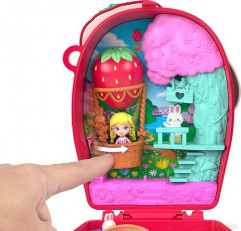 Polly Pocket - Core Compact: Strawberry Bunny Basket