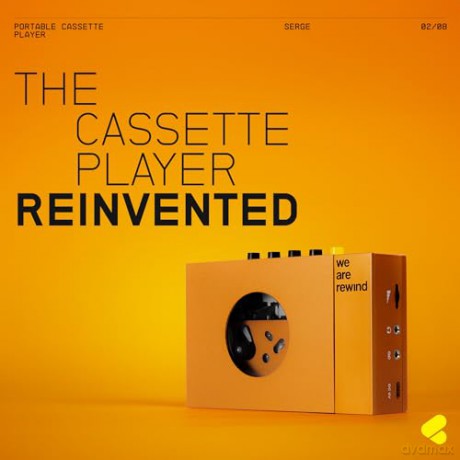 We Are Rewind SERGE Portable Bluetooth Cassette Player (Orange) / Retro
