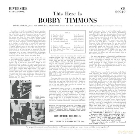Bobby Timmons: This Here Is Bobby Timmons (Original Jazz Classics) [Winyl]