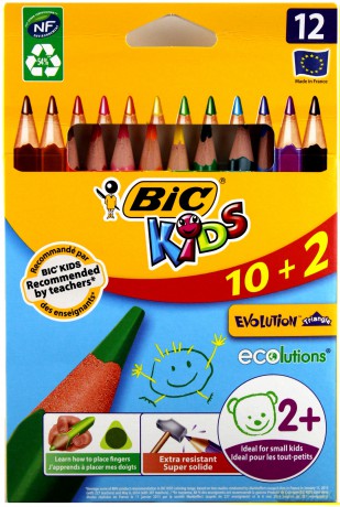 Kredki EcoEvolution Triangle 10+2 kol. bls