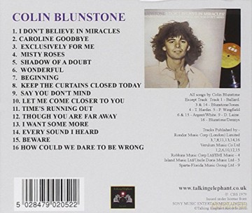 Colin Bluntsone: I DonT Believe In Miracles [CD]