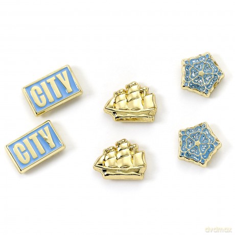 Manchester City: Manchester City Football Club Set Of Three Stud Earrings