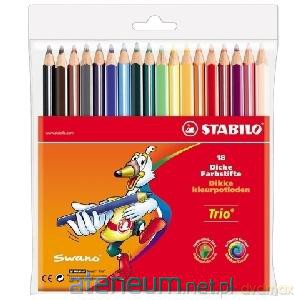Kredki Trio 15+3 kolory etui