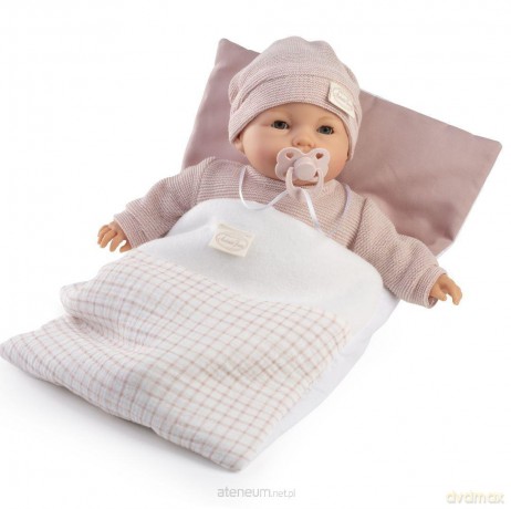 Lalka hiszpańska Bimba płacząca ze śpiworkiem 37 cm