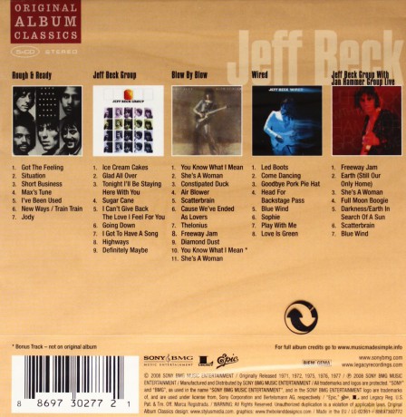 Jeff Beck: Original Album Classics [BOX] [5CD]