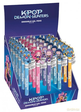 K-Pop Demon Hunters Erasable Gel Pen Retractable Clip Icon Display (30)