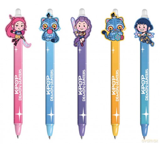 K-Pop Demon Hunters Erasable Gel Pen Retractable Clip Icon Display (30)