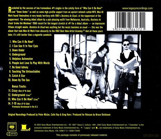 Men At Work: Business As Usual [CD]