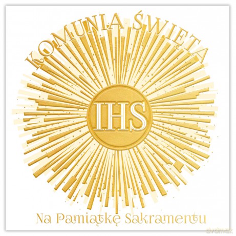 Karnet KW Komunia Słońce