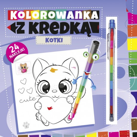 Kotki. Kolorowanka z kredką [KSIĄŻKA]