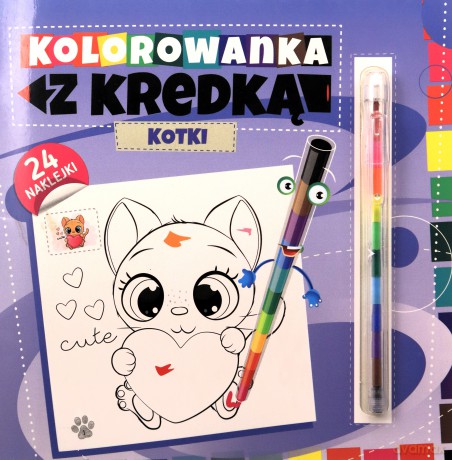 Kotki. Kolorowanka z kredką [KSIĄŻKA]