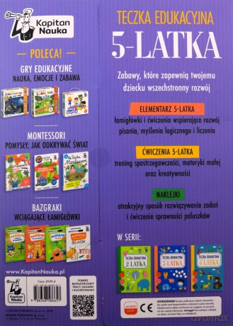 Teczka edukacyjna 5-latka. Kapitan Nauka - Katarzyna Szumska [KSIĄŻKA]