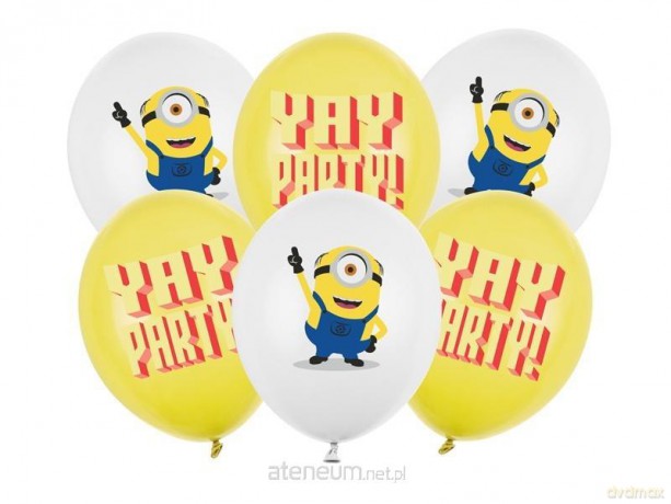 Balony Strong Minionki z nadrukiem 30 cm 6szt