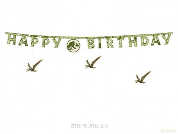 Baner Happy Birthday Jurassic World 45x165 cm