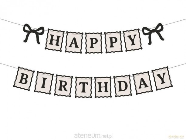 Baner Happy Birthday Kokardki 100 cm