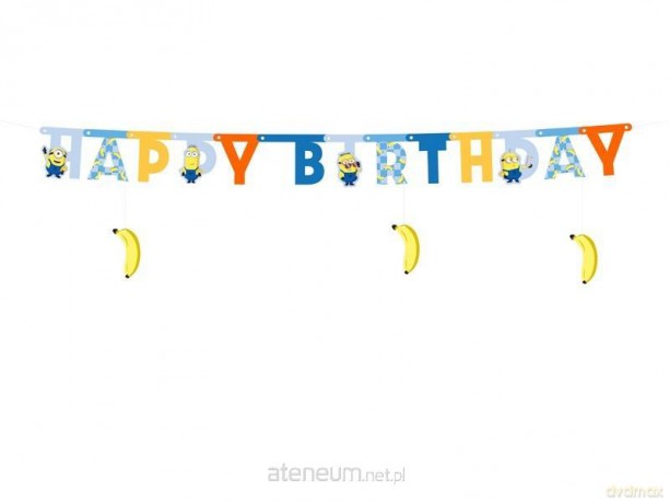 Baner Happy Birthday Minionki 50x153 cm