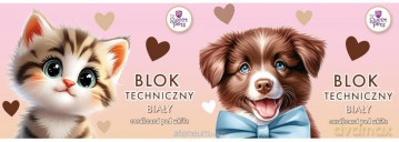 Blok techniczny A4/10K The sweet pets mix