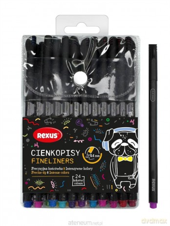 Cienkopisy 0,4mm 24 kolory