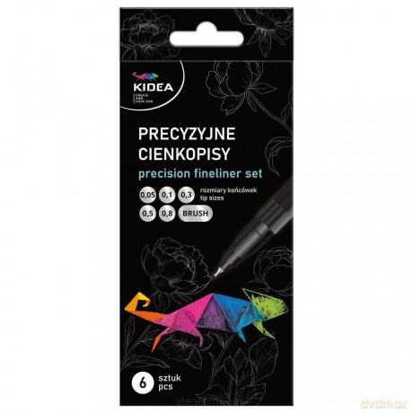 Cienkopisy precyzyjne 6szt