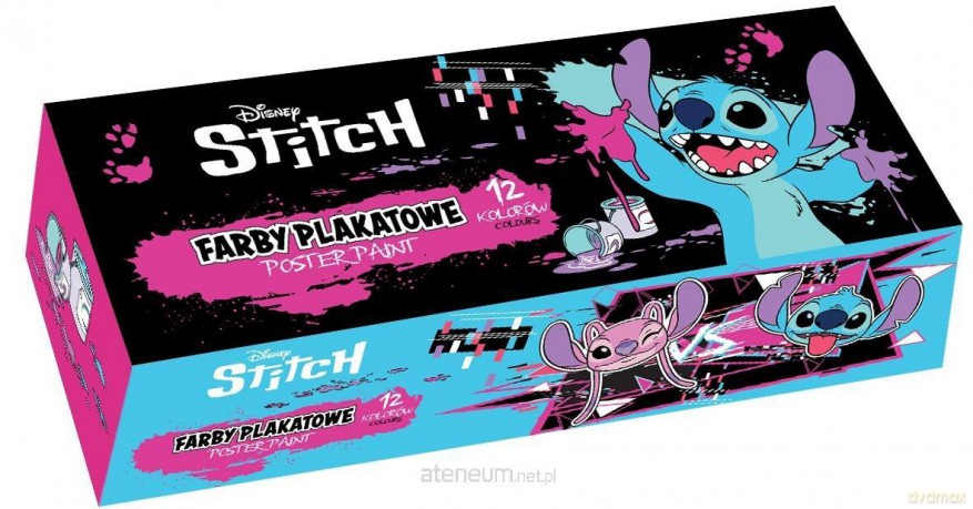 Farby plakatowe Stitch Black 20ml 12 kolorów