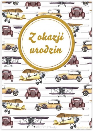 Karnet Silver urodziny męskie