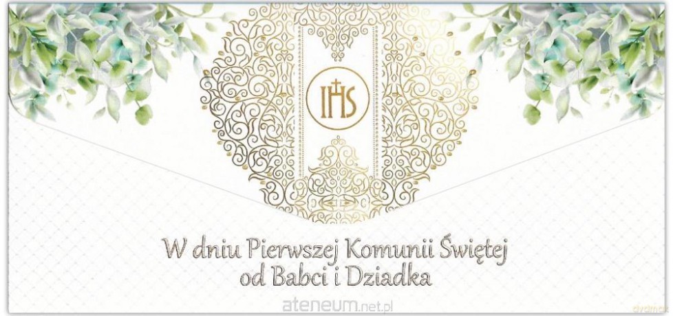 Karnet-koperta DL Pamiątka I Komunii od Dziadków