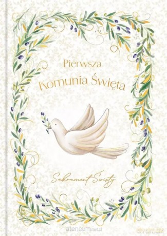 Książeczka A5 Pamiątka Komunijna. Gołąb w oliwkach [KSIĄŻKA]