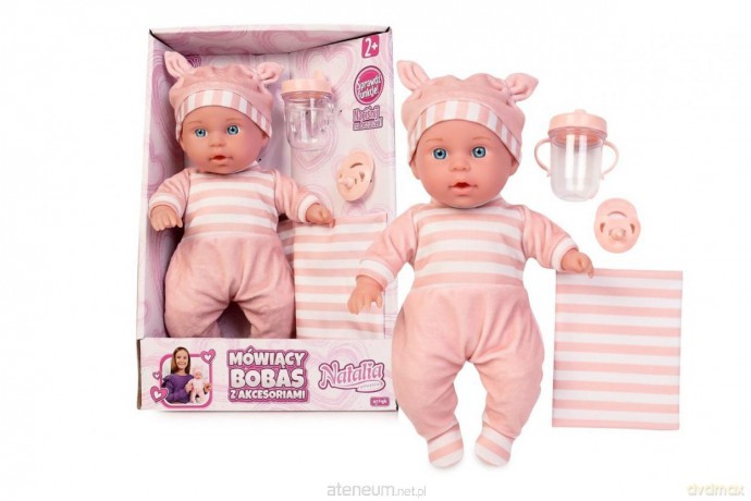 Lalka Natalia bobas z akcesoriami mówiący 30 cm