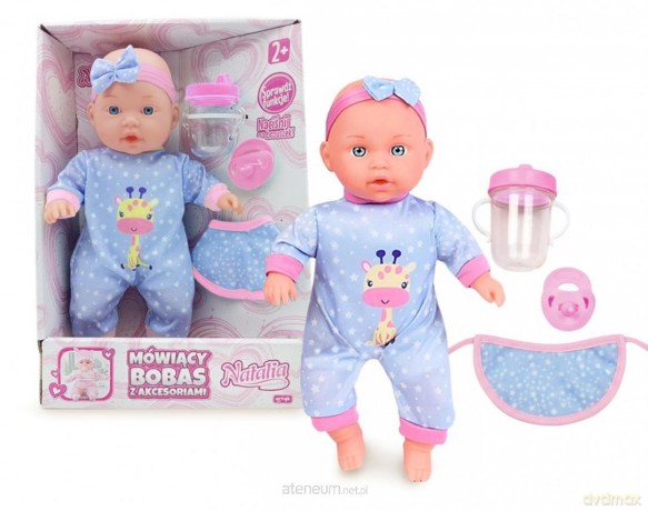Lalka Natalia bobas z akcesoriami mówiący 30 cm