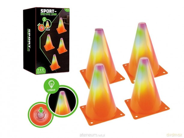 Pachołki podświetlane 4szt 18 cm