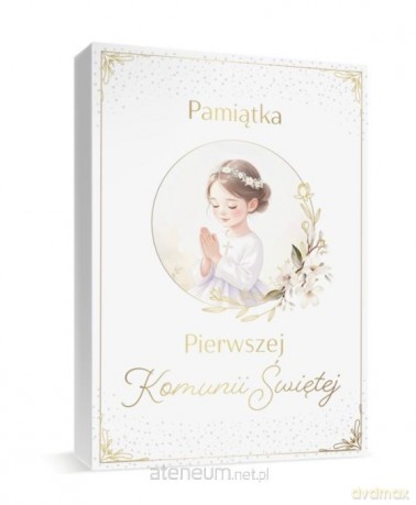 Pamiątka Komunia pudełko A4 + książka [KSIĄŻKA]