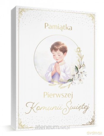 Pamiątka Komunia pudełko A4 + książka [KSIĄŻKA]