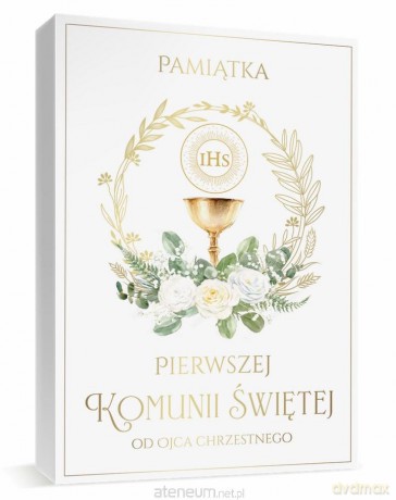 Pamiątka Komunia pudełko A4 + książka [KSIĄŻKA]