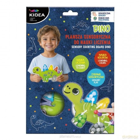 Plansza sensoryczna do nauki liczenia Dino