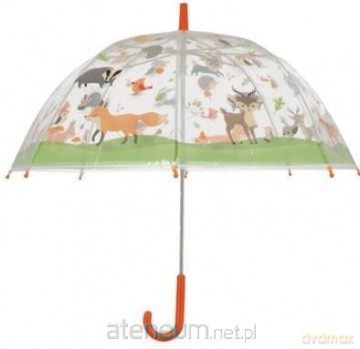 Przezroczysty parasol dziecięcy leśne zwierzęta