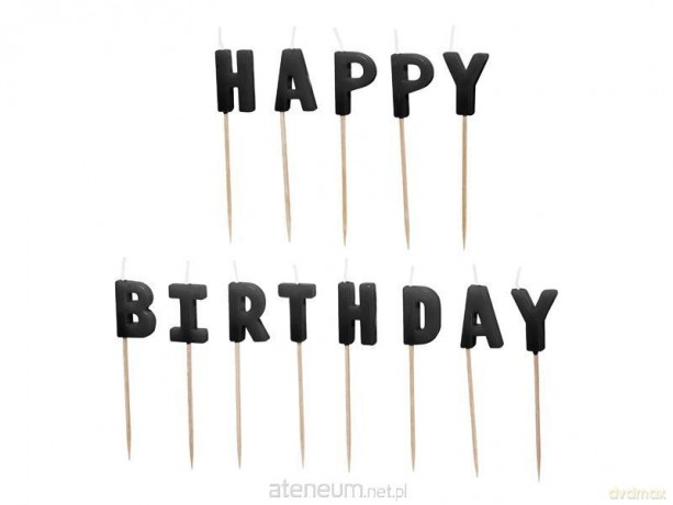 Świeczki urodzinowe Happy Birthday 2.5 cm